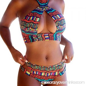 Women’s Sexy Colorful Creative Painting Cross Bikini-Summer Swimsuits with Pad B07DTBVC5V